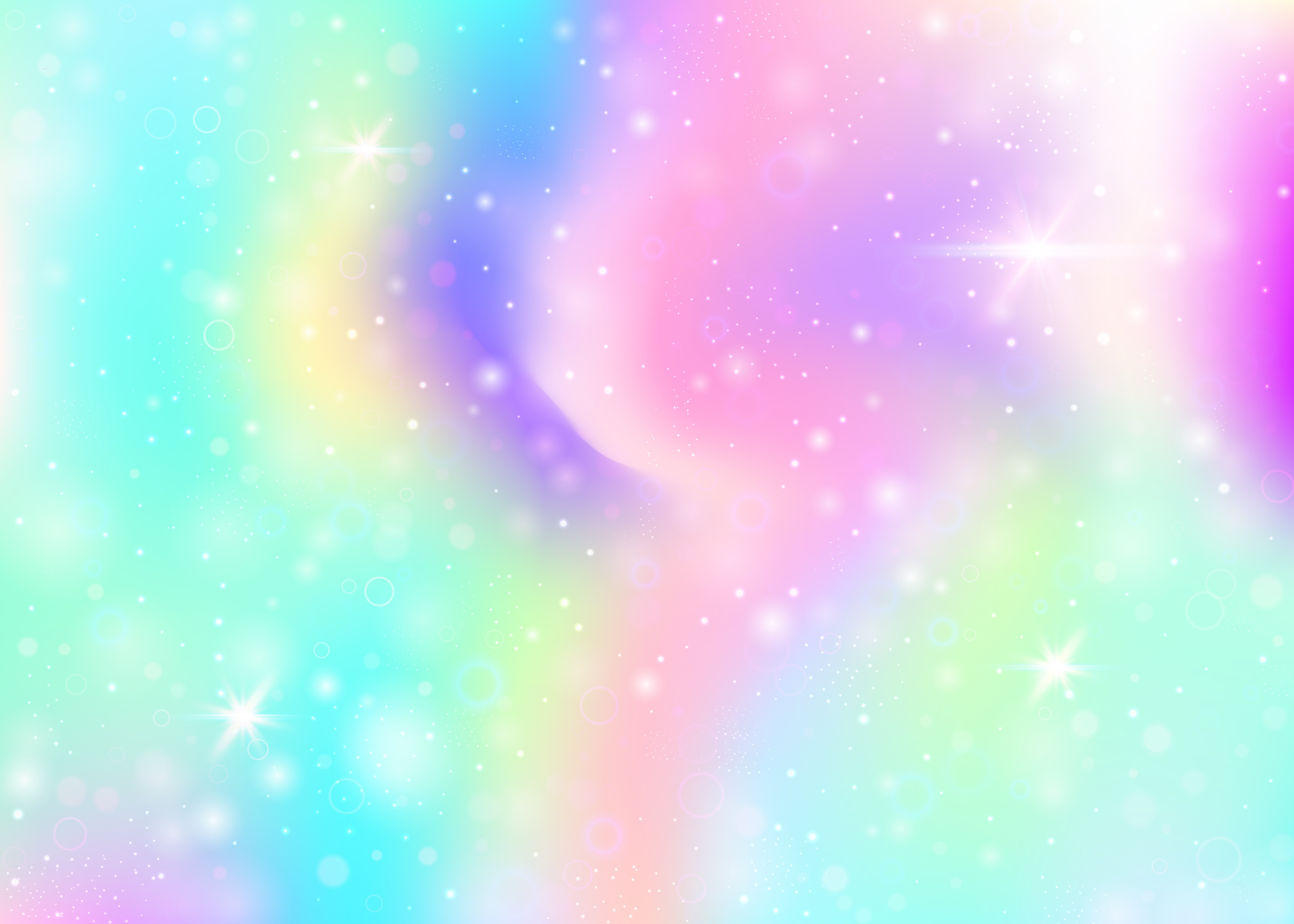 Unicorn background with rainbow mesh.